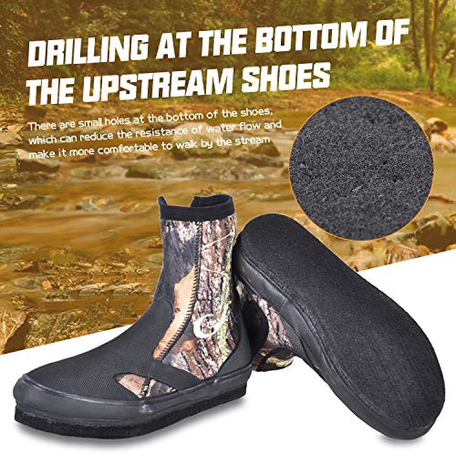 Yonsub Neoprene 5Mm Scuba Snorkeling Dive Boots Anti-Slip Rubber Sole Keep Warm Water Sports Shoes (Camouflage Upstream Shoes, 9) #TOP1