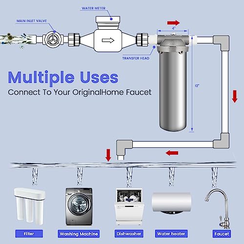 Bokkrall BUS-10-3/4NPT Inch Stainless Steel 304 Water Filter Housing thumb #4