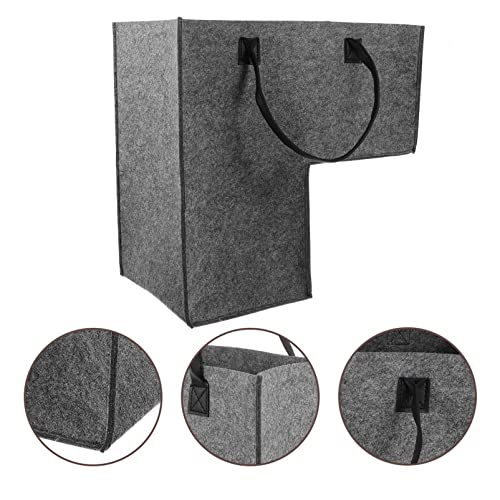 Garneck Treppenkorb Stufenkorb Filz Aufbewahrungskorb Dunkelgrau Korb L Förmig Leder Griffe Wäschekorb Spielzeugkorb Spielzeug Aufbewahrung Zimmer Zuhause Kindergarten Organizer Multifunktional