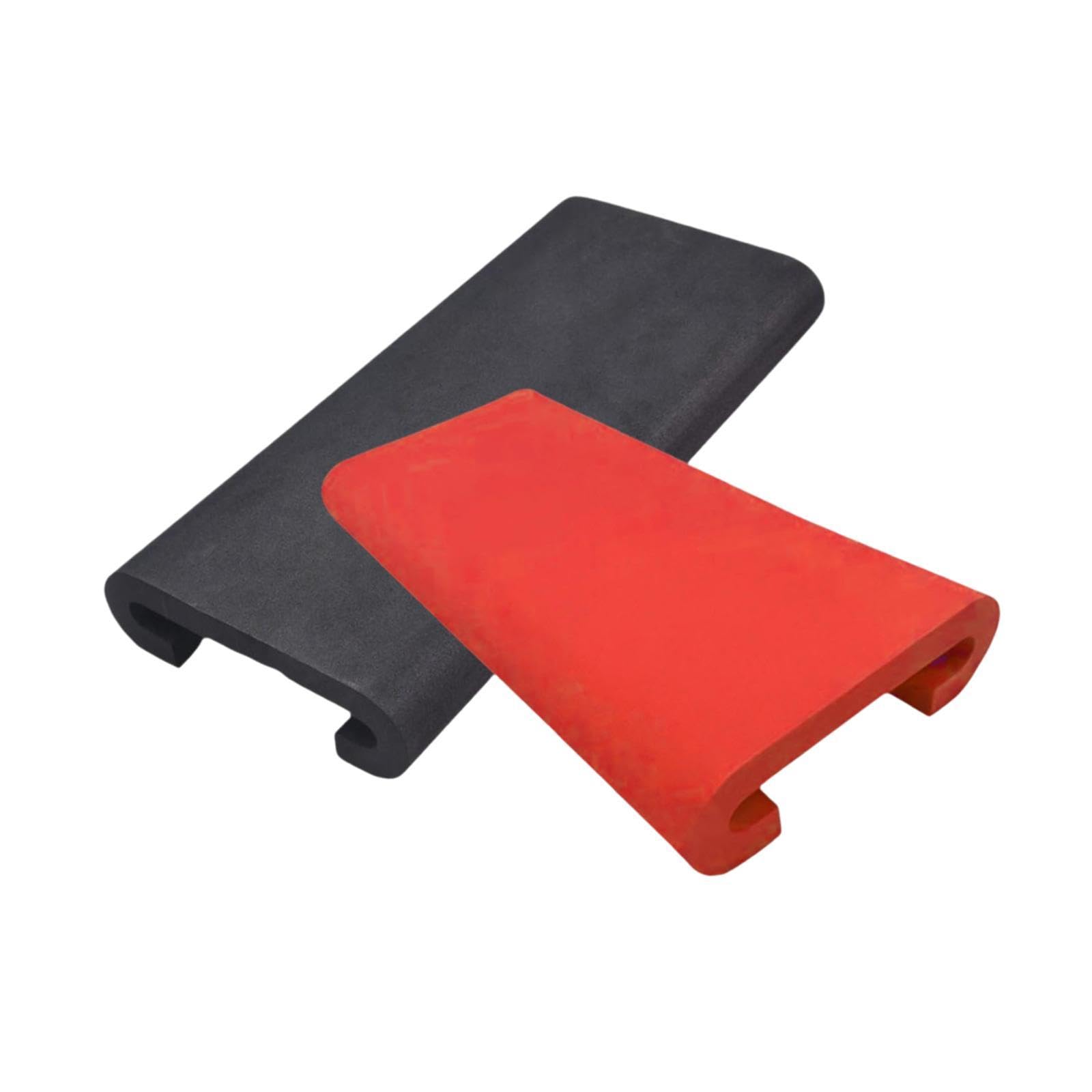 Colaxi 2x Dragon Boat Seat Pad Anti Slip Kayak Seat Mat Shock Absorption Waterproof Comfortable U Shape Paddle Protector for Fishing, black red