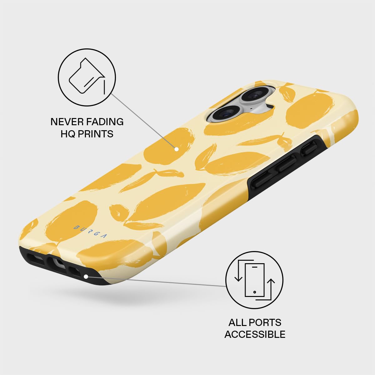 Amazon.com: BURGA Unisex Phone Case for iPhone 17 – Dual-Layer