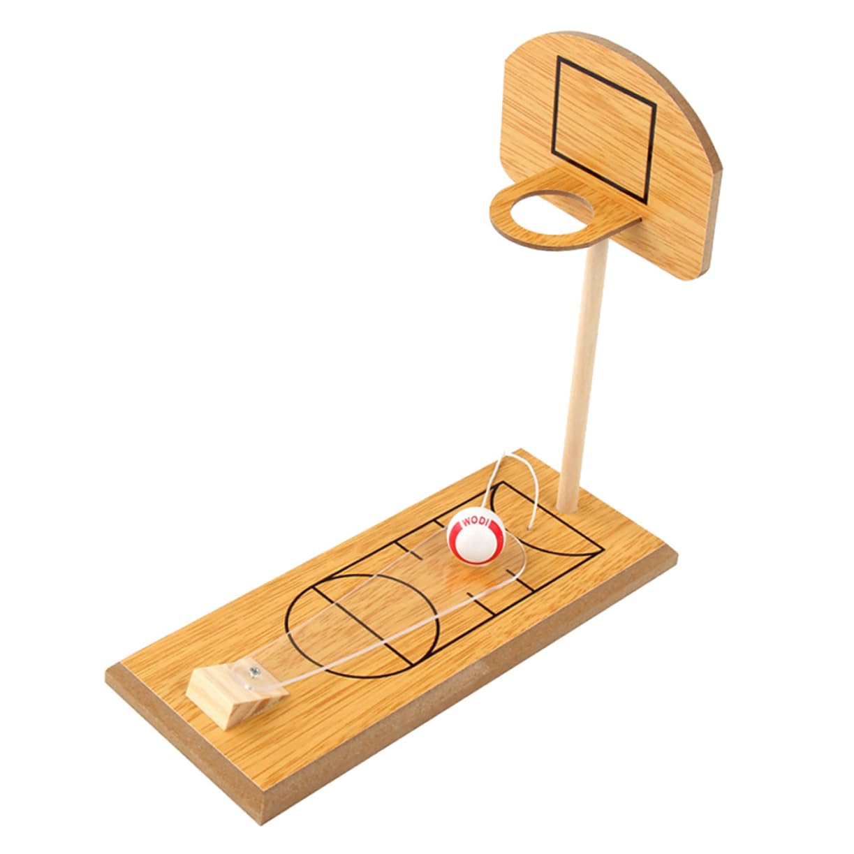 Kisangel Mini Basketball Game Wooden Shooting Machine Finger Basketball Toy Boys' Sports Game Hand-Eye Coordination Toy