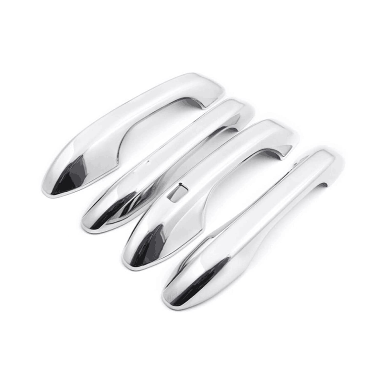 Rinkteea Silver Exterior Car Door Handle For Hyundai For Creta Ix25 2020-2022 Molding Catch Overlay Accessories Chrome Carbon Fiber Car Door Handle Cover(Silver)