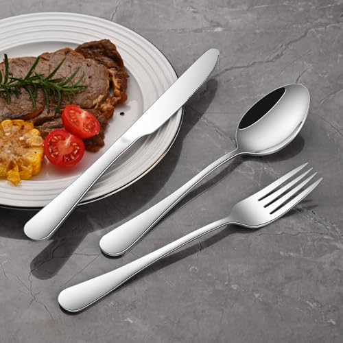 30-teiliges Edelstahl Bestecksets 6 Personen, Besteck Set Spülmaschinenfest – Ansicht 5