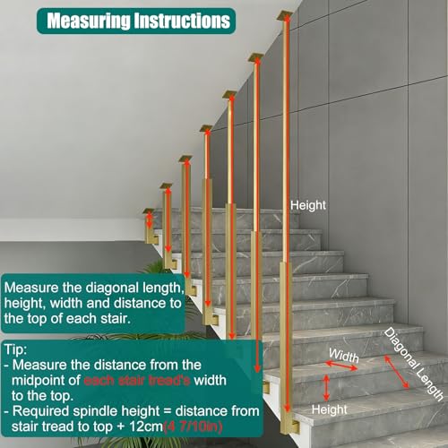 Balaustre de escalera ajustable para resolver problemas de ángulo 8
