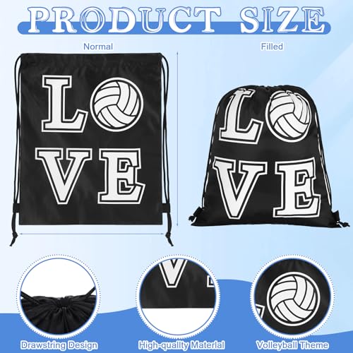 36 Pcs Volleyball Team Gifts Volleyball Party Favors Bulk Include 12 Volleyball Drawstring Bag Gift Bags 12 Adjustable Volleyball Bracelet 12 Cards for Team Players Gift Sport Themed Supplies2