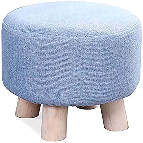 Tabouret à langer les chaussures avec pouf rond déhoussable
