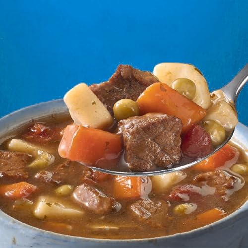Image of Progresso Rich & Hearty, Steak & Vegetables Canned Soup, Gluten Free, 18.8 oz. | Diced steak, potatoes, carrots & tomatoes in beef broth, 100 calories per serving, No artificial flavors