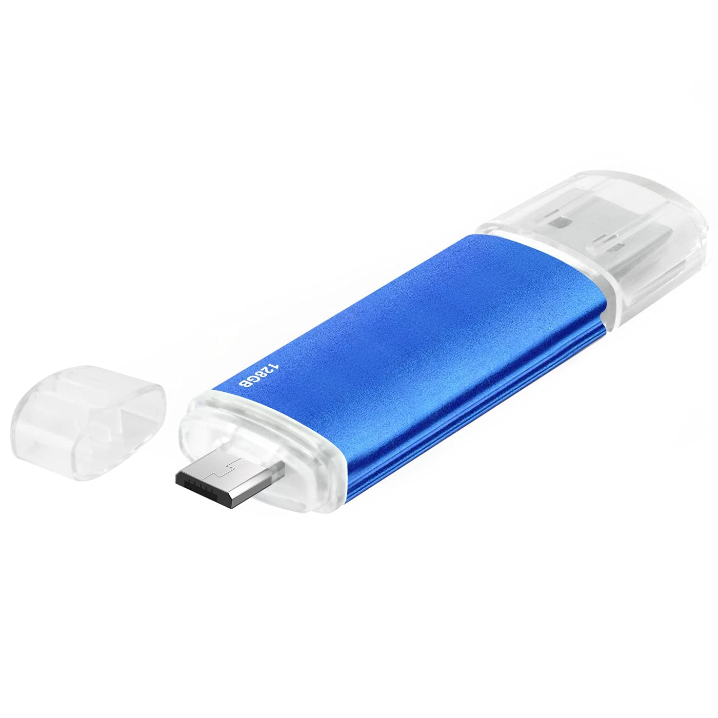 VANSUNY Micro USB Flash Drive 128G OTG Memory Stick for Android Smart Phone, USB Photo Stick Thumb Drive PenDrive for Tablets/Mac/Android Device, Jump Drive Pen Drive for PC (128GB, Blue)