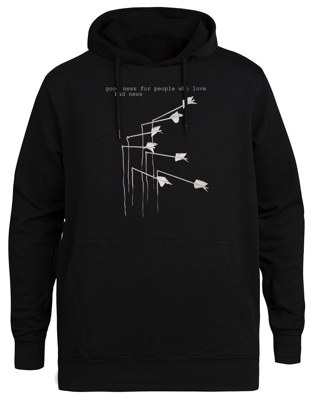 Dobre Wieści Dla Ludzi Którzy Kochają Unisex Czarna Bluza Ekologiczna z Kapturem Unisex Black Hoodie Eco-Friendly Hooded Jacket