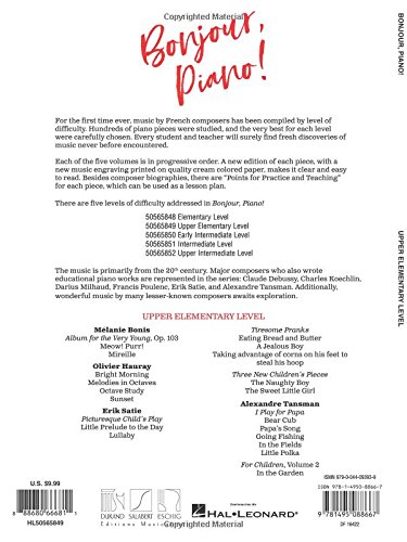 Bonjour, Piano! - Upper Elementary Level: 16 Pieces by French Composers in Progressive Order - Image 2