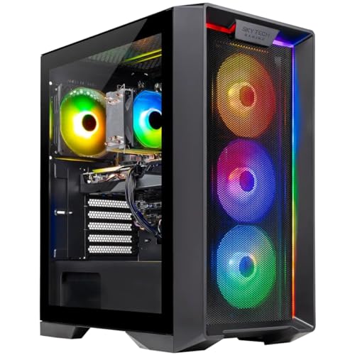 Skytech Nebula Gaming PC Desktop, Intel i5 13400F 2.5 GHz (4.6GHz Turbo), NVIDIA RTX 4060 8GB, 1TB NVMe SSD, 16GB DDR4 RAM 3200, 650W Gold PSU, Wi-Fi, Win 11
