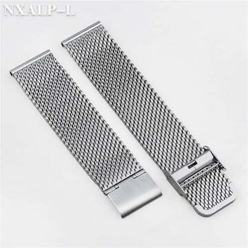 Correa de reloj de acero inoxidable milanesa transpirable para evitar sudor 7