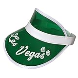 Yuanhe 5PCS Las Vegas Green Dealer Visors,Costume Hat, One Size Fits Most,Expandable Headband