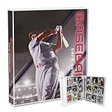 UniKeep Baseball Themed Trading Card Collection Binder 25 Platinum Series Trading Card Pages - Case Features Metal Rings a Fully Enclosed Case Locking Latch