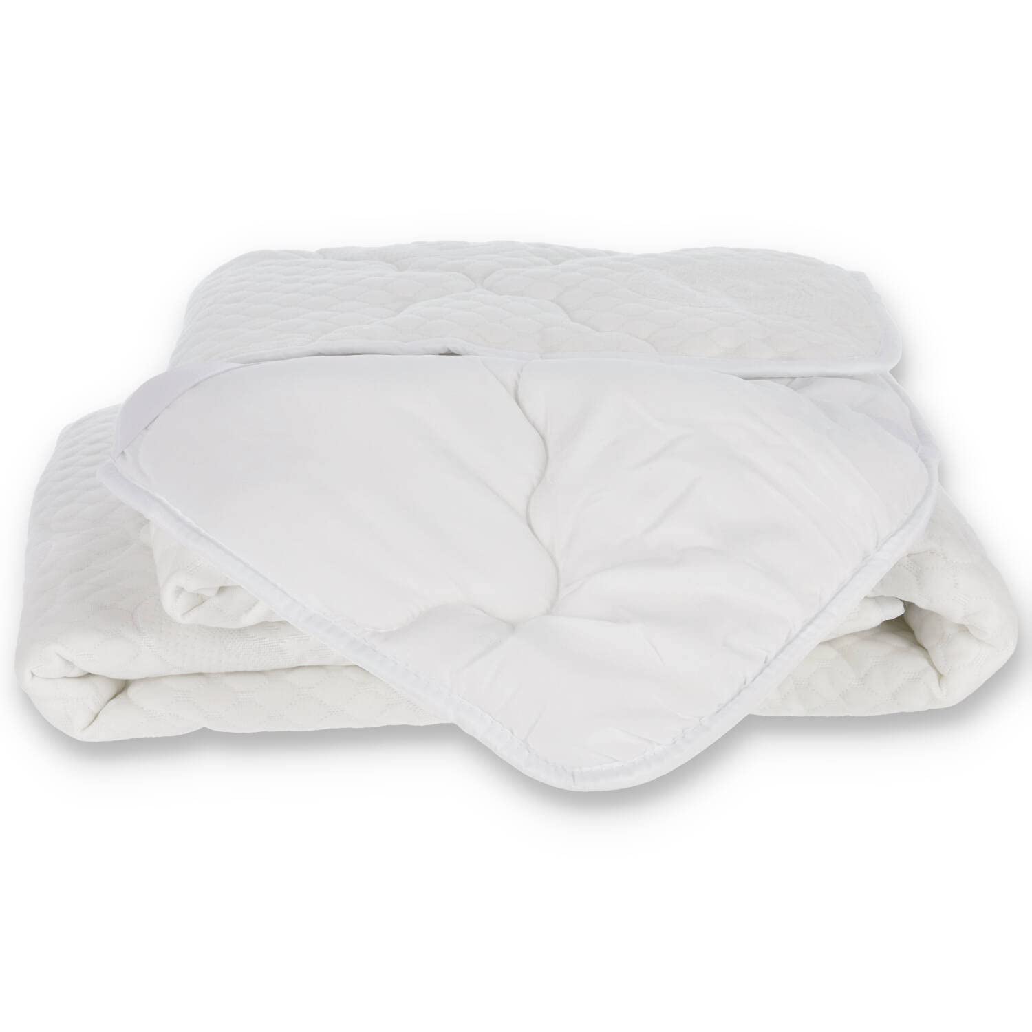 CASA TESSILE Topper Letto Double No Stress Topper per Materasso, Coprimaterasso Trapuntato, Anallergico e Traspirante con Elastici - Matrimoniale