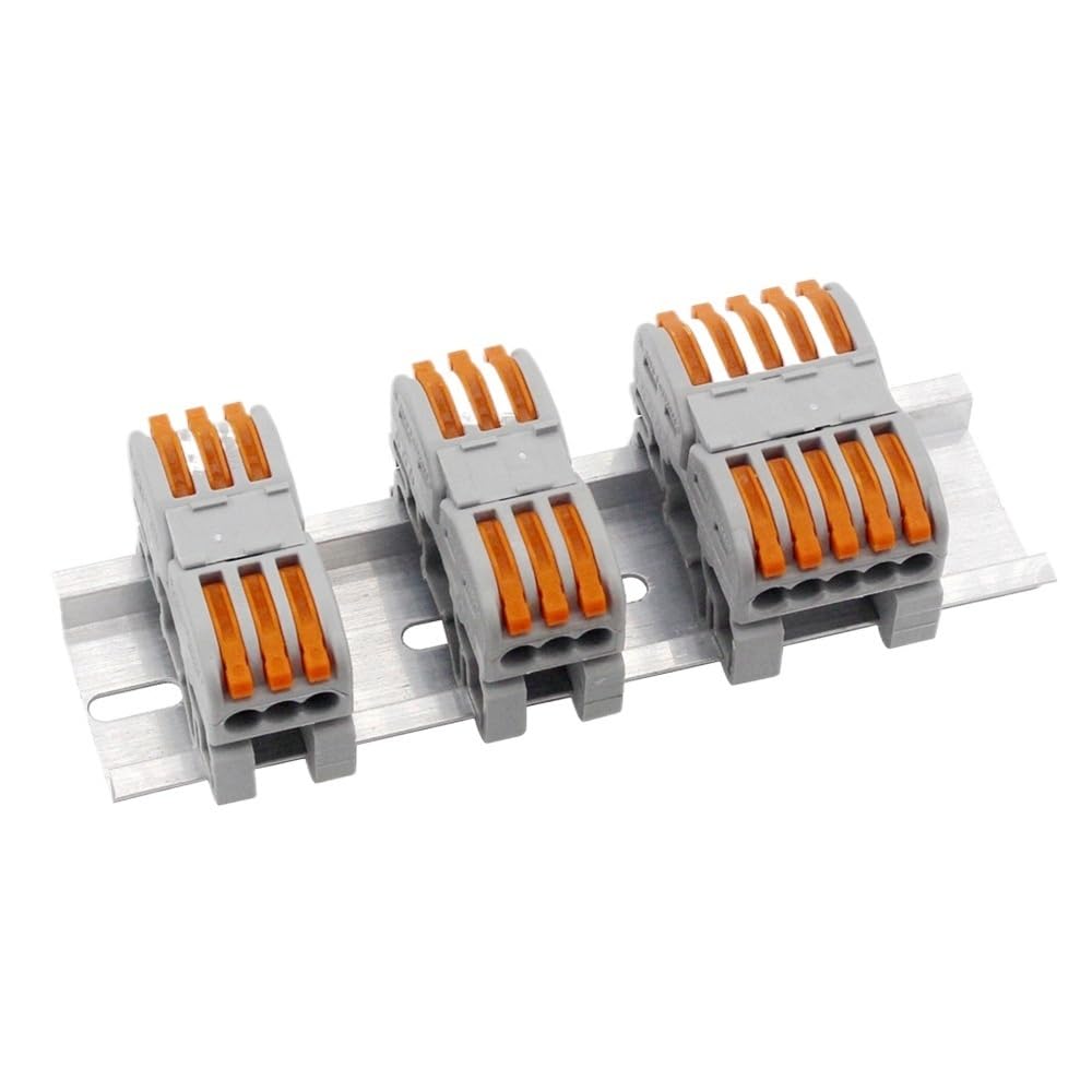 Connettore a innesto con terminale a innesto per blocco elettrico compatto per cablaggio (viola, 3 pezzi)