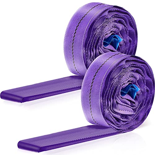 2 Pcs Purple Polyester Endless Round Sling 2600Lb Vertical Capacity Length 5200 Lbs Basket Heavy Duty Lifting Sling (4 Ft) #TOP20