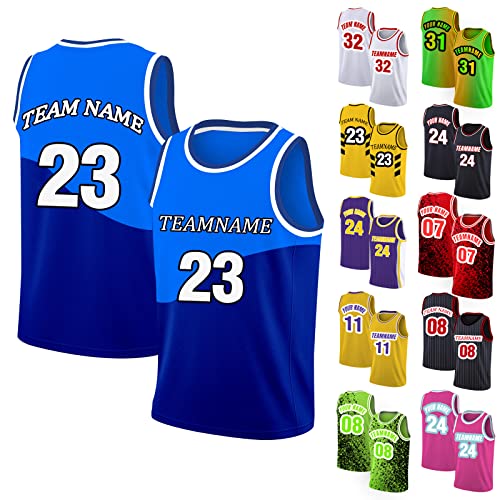 Custom Basketball Jersey Printed Personalized Team Jerseys Name Numbers Customized Sports Team Uniform for Men Women Youth