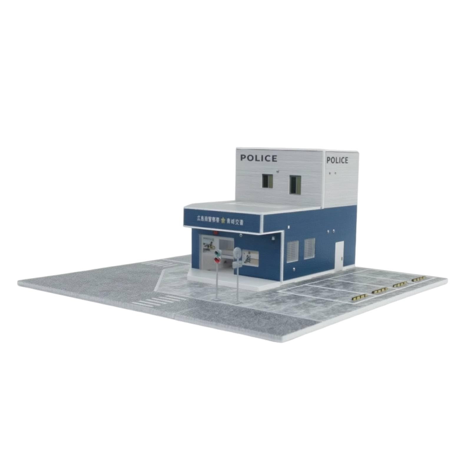 Modello Edificio in 1 64 Diorama Miniatura Edificio Maquette Plastico con Basi Espositiva in PVC E con Dettagli Stampati, style to 2