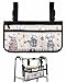 Chef Gnomes Wheelchair Side Bag Walker Bag, Kitchen Dessert Black and White Buffalo Plaid Wheelchair Accessories Armrest Pouch, Organizer Storage Bag for Walkers, Rollators, Scooters, 7.3'x13'