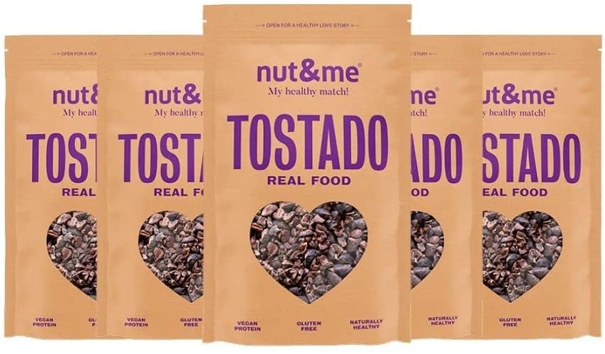 Nibs de cacao tostados 1 kg nut&me | 100% Semillas de Cacao Tostadas | Cacao sin azúcar | Bajo en sal | Cacao para cocinar | Pack 5x200gr