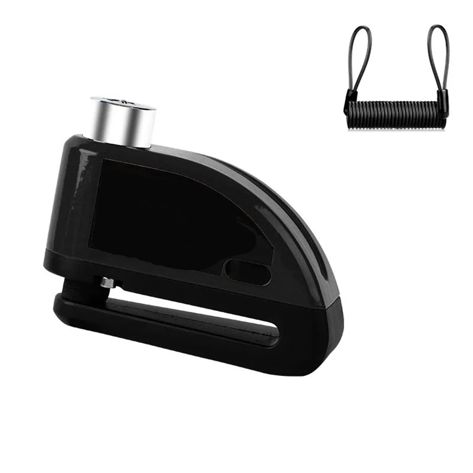 Noauqwtv Black Lock Rope Motorcycle Handlebar Lock Motorcycle Alarm Disc Brake Lock Security Moto Wheel Disk Padlock Waterproof Loud Safety Lockwire(Black Lock Rope)