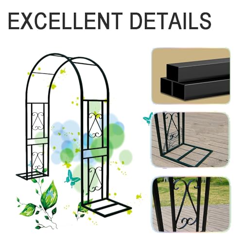 Arche de jardin pour plantes grimpantes avec treillis d'extérieur