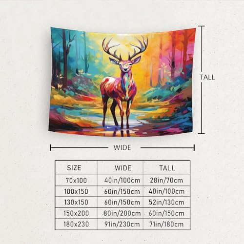 Manta de pared con alce 3D de 150x200 cm, ideal para decorar el dormitorio infantil 6