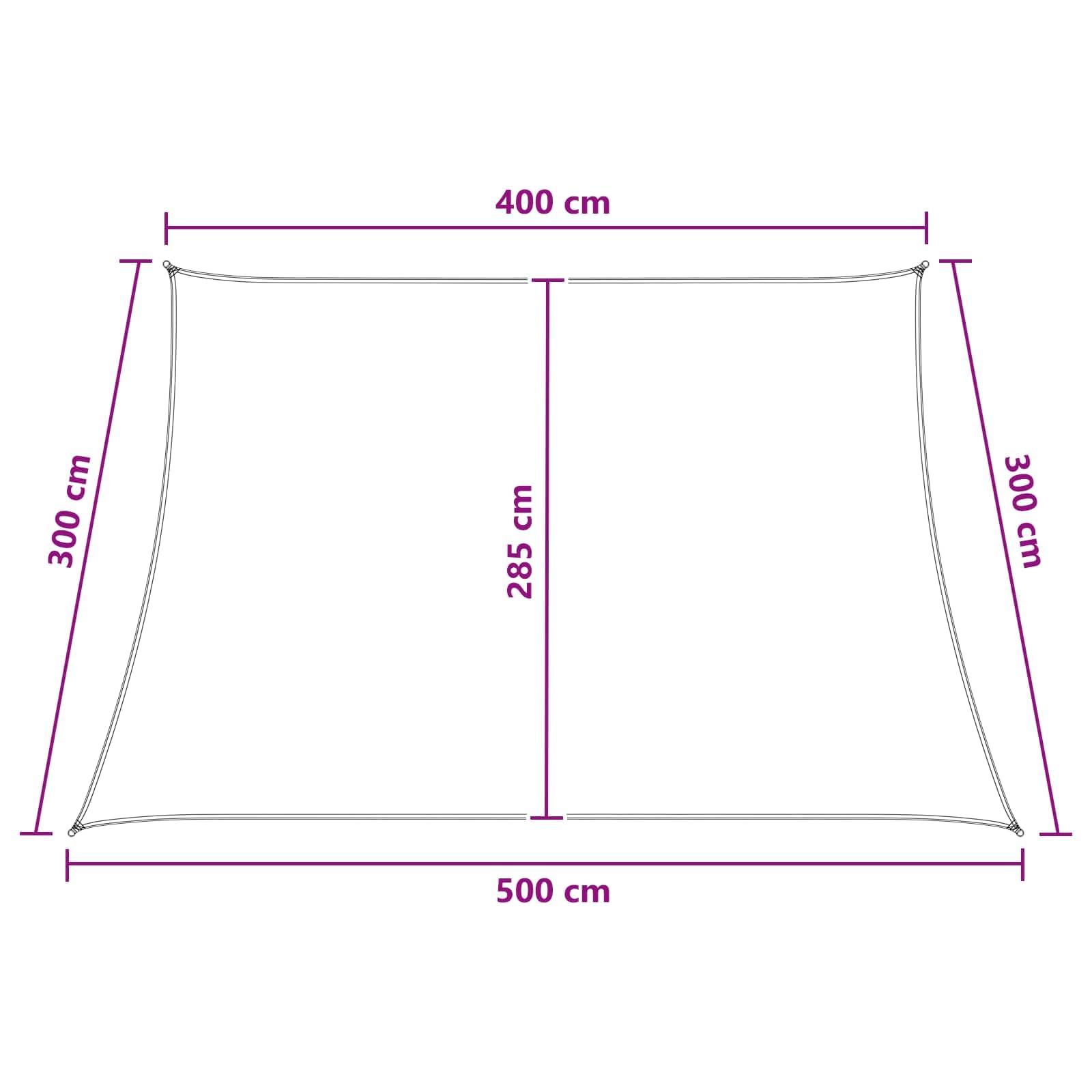 Tenda parasole, 5 x 3 m, rettangolare, protezione dai raggi UV, permeabile al vento, blu e bianco