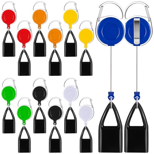 14Pcs Retractable Clip Lighter Holder Keychain with Clip Classic Lighter Cover Retractable Keychain Holder for Convenience