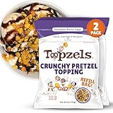 Ice Cream & Sundae Toppings By Topzels, Cinnamon Brown Sugar | 6 Oz (Pack of 2) | No Artificial Flavors, Colors or Preservatives, Crushed Pretzels, Adds Crunch & Bold Flavor