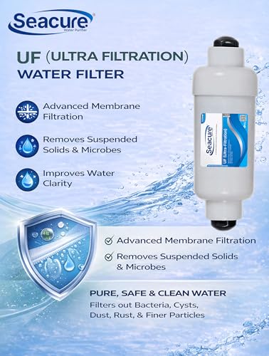 Image of Seacure Complete RO Water Purifier Filter Service Kit | Universal RO Kit for All Water Purifiers | 2 Inline Filters + Membrane + Copper & UF Filter + Accessories | Best for Home and Offices
