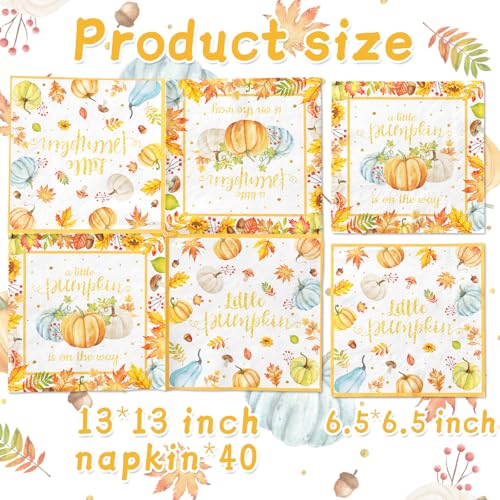 Guardanapos de chá de bebê Little Pumpkin