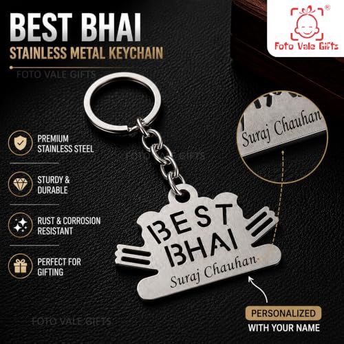 Image of Personalized Name Keychain Stainless Steel | Custom Engraved Metal Keyring for Doctor, CA, Advocate, Rider & Car Lovers | Unique Gift for Men & Women