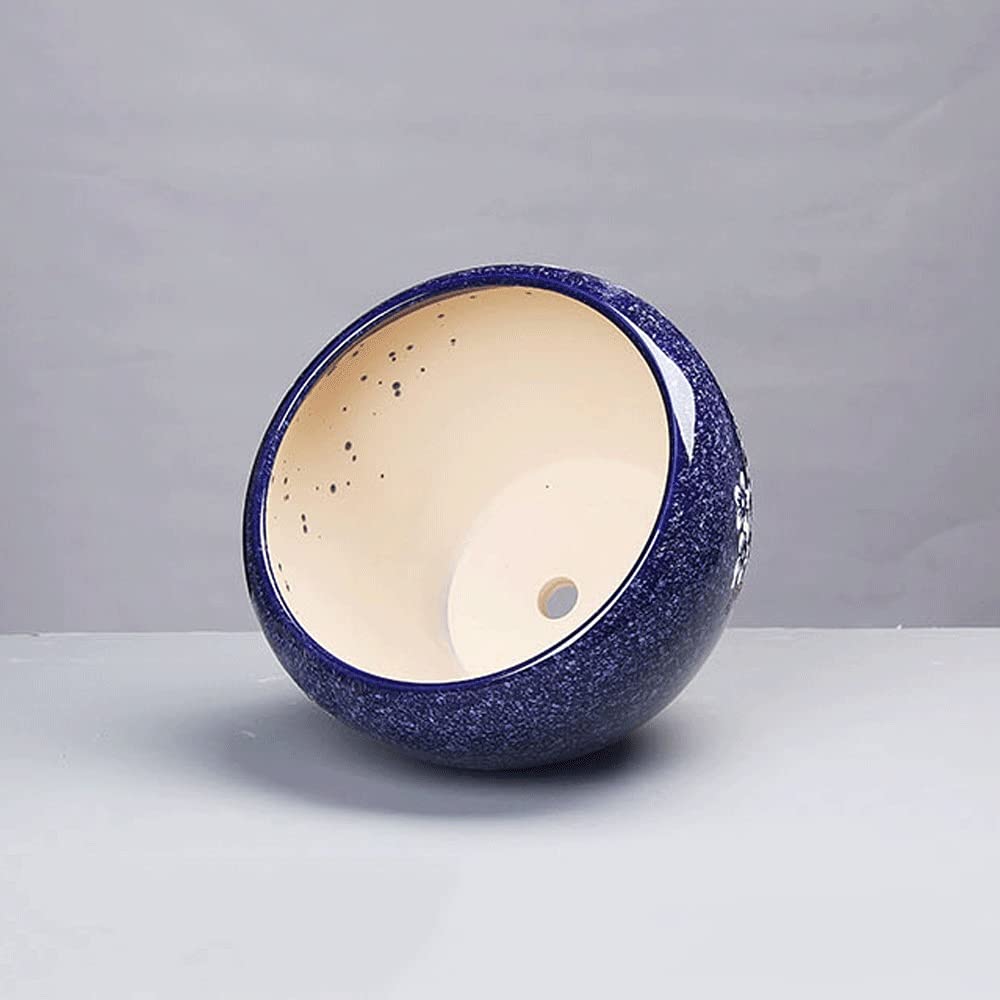 Okrągła doniczka ceramiczna Bardzo duże doniczki do wnętrz i na zewnątrz Dekoracja ogrodowa Doniczka niebieska Nadaje się do domowego biura