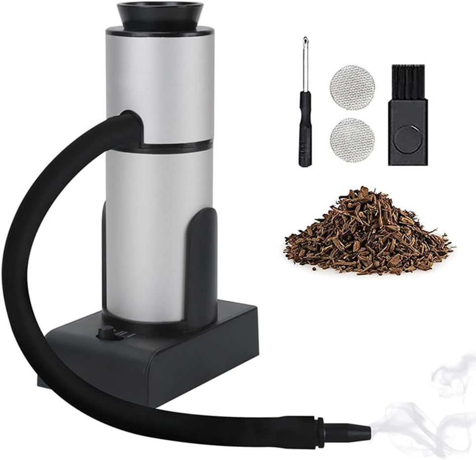 DEONG Portable Smoking Gun Wood Smoke infuser Kit, Handheld Cocktail Smoker, Kitchen Food Smoker for Meat Drinks Cheese BBQ Pizza Salmon Sous Vide, Wood Chips Included