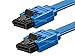 Monoprice 108782 18-Inch SATA 6Gbps Cable with Locking Latch, Blue