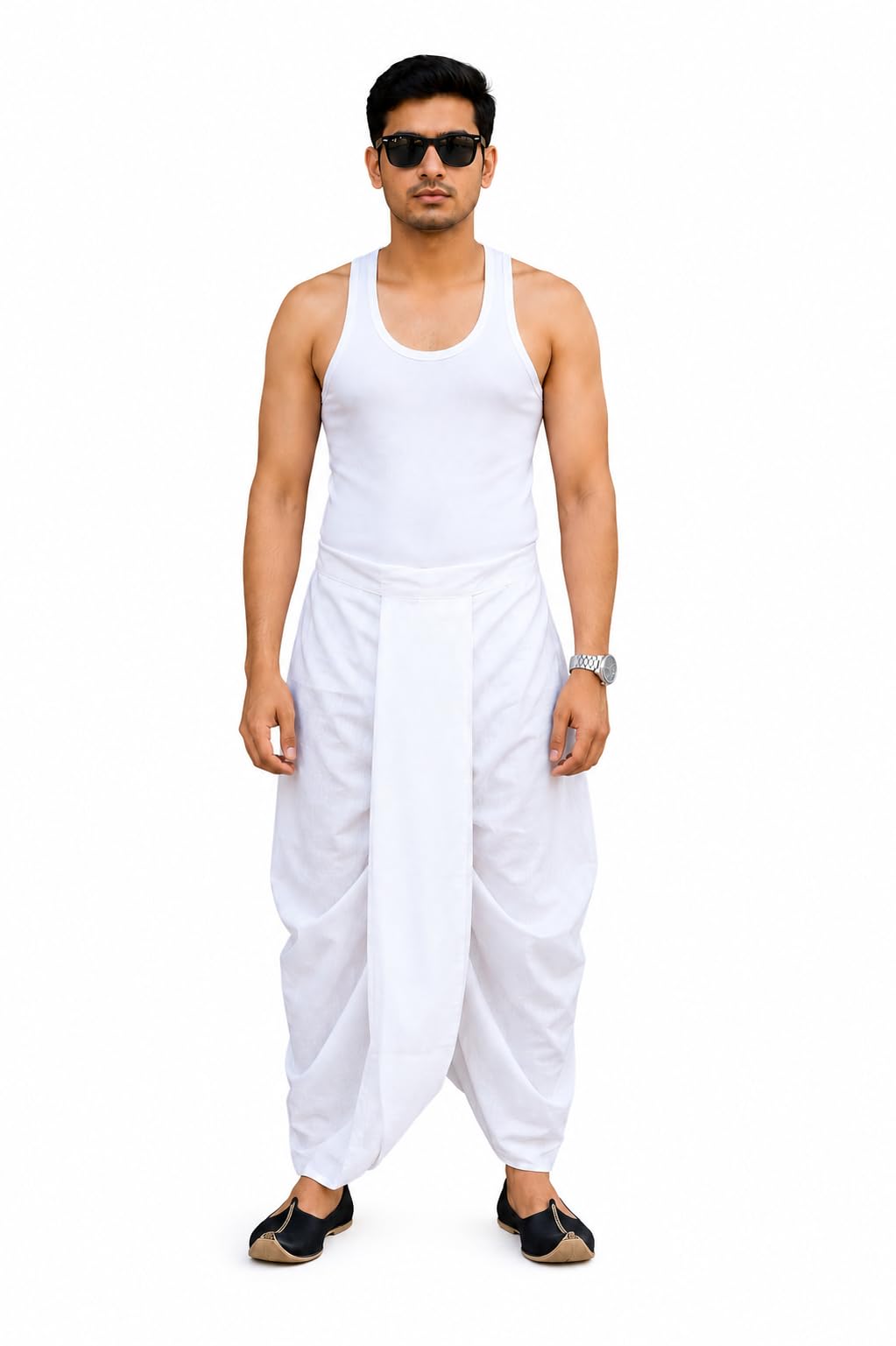 Mens Dupion Silk Dhoti Pant For Men - Comfort, Classic Design for Festivals & Ceremonies (free size)-picture-16