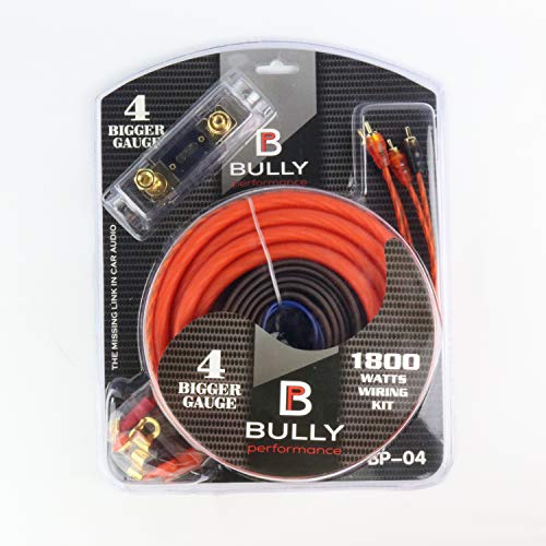 Bully Performance Audio BP-04 | 4 Gauge Amp Kit | 1800 Watts Wiring
