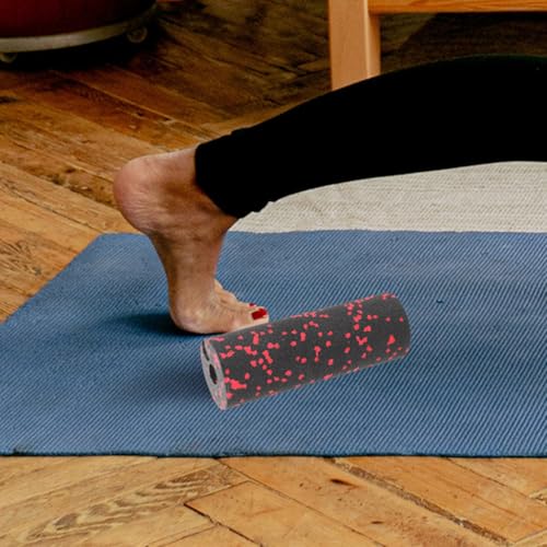 4 piezas de rodillos compactos para masaje muscular, rodillo hueco de espuma para masaje de tejido profundo, columna portátil para relajación muscular, juego verde y rojo miniatura 7