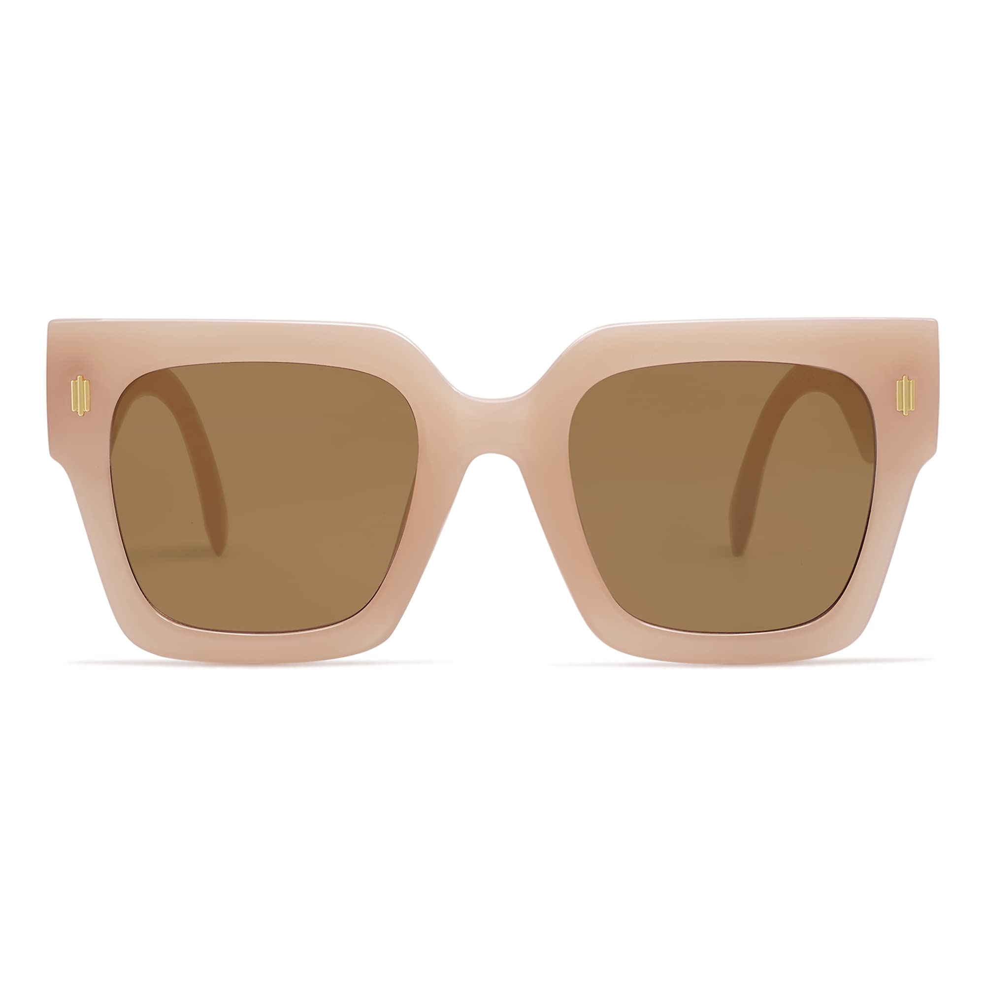 SOJOS Gafas de sol cuadradas de gran tamaño vintage para mujeres, gafas de sol de lujo retro para mujeres protección UV400 SJ2194