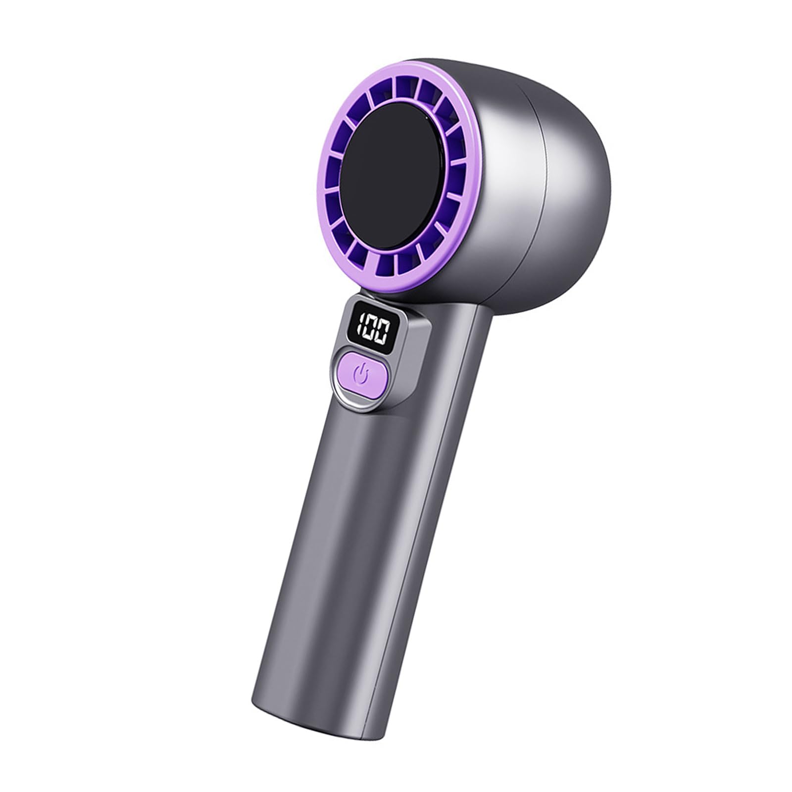 Buxuaaaa Grey Portable Handheld Fan Usb Rechargeable 199 Speeds, Quiet Cooling With Cold Compress For Travel Camping Home Quiet Handheld Fan For Use
