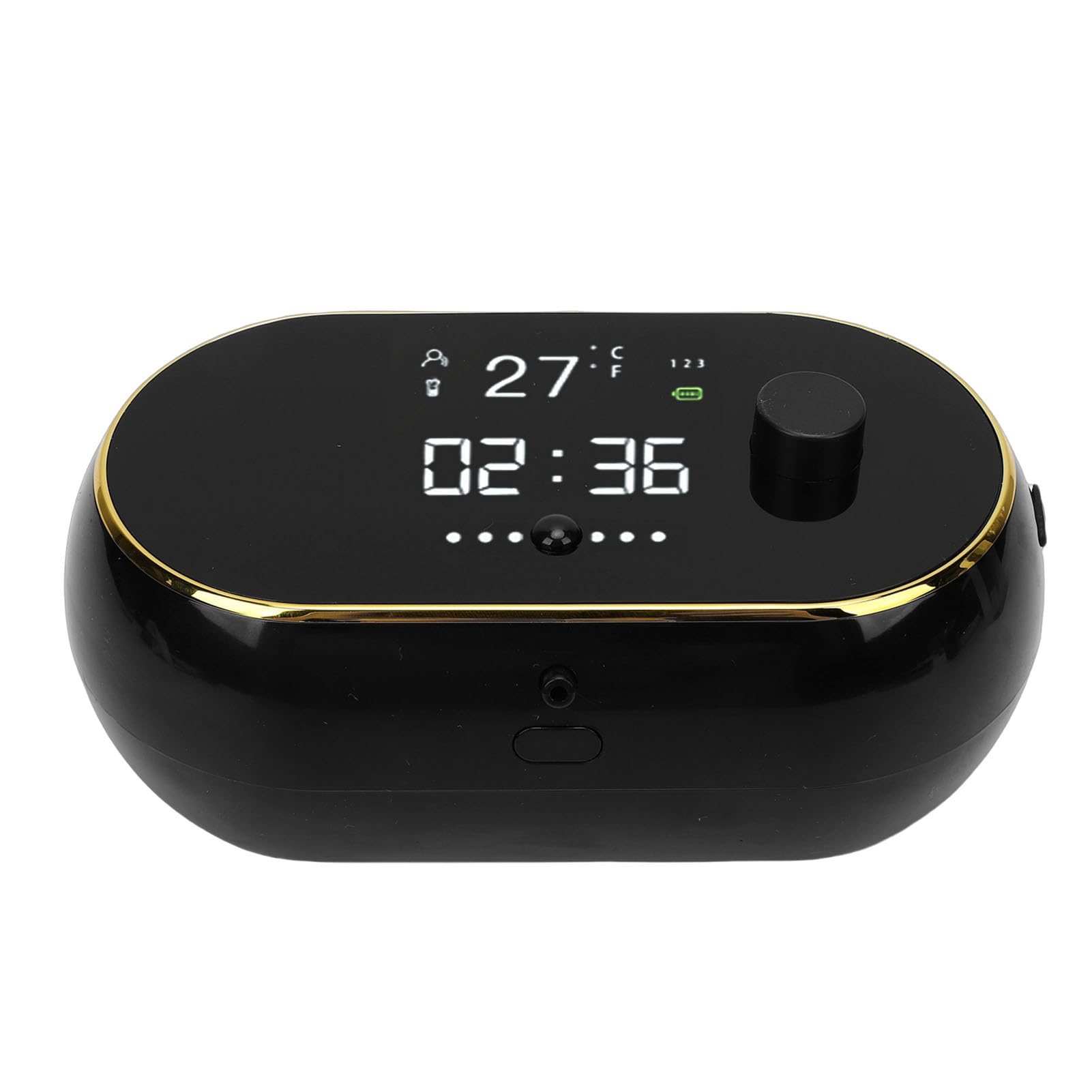 Pongnas Station de Charge 3 Pouces avec Horloge Numérique – Support Rapide 15 W pour écouteurs Smartwatch – Hub de Charge de Bureau Compact (Black)