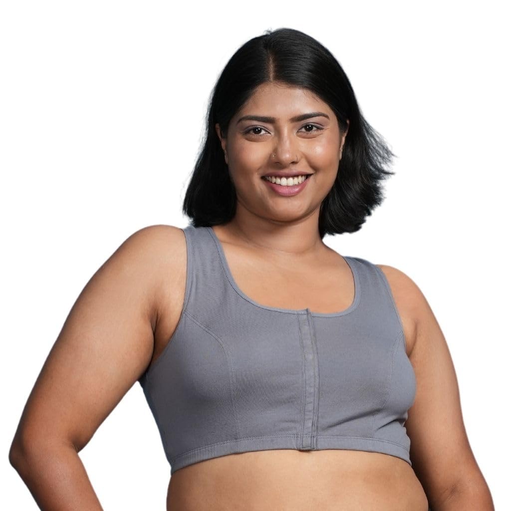 Adira | Front Open Bra for Women Plus Size | Non-Padded & Non-Wired Bras | High Racer Back for Support & Posture | Wire-Free & Full Coverage | Plus Size | Front Opening | Pack of 1-picture-56