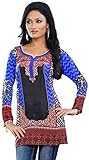 Colorful Indian Kurti Tunic Top Printed Womens Blouse India Clothes