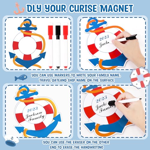 Imanes decorativos ancla para puerta crucero set 2 pcs miniatura 2