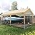 ADVANCE OUTDOOR Adjustable 10x20 ft Heavy Duty Carport Car Canopy Garage Boat Shelter Party Tent, Adjustable Height from 9.5 ft to 11 ft, Beige