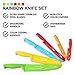 12 Pcs Steel Rainbow Kitchen Knife Set - Dishwasher Safe Knives with Sheath Covers - Sharp Multicolored Colorful Set For The Kitchen With Bread, Slicer, Santoku, Utility, Paring Knives
