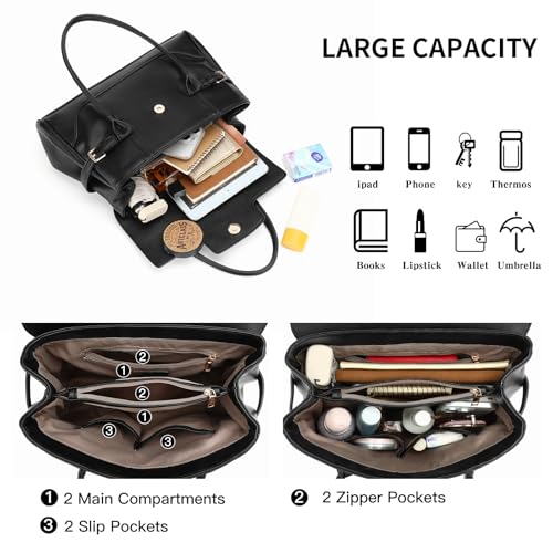 Bolso de cuero grande para mujer tipo bandolera y tote miniatura 3